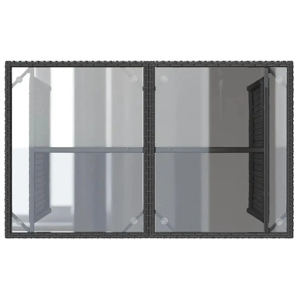 vidaXL - Tuinset - Zwart - Poly rattan