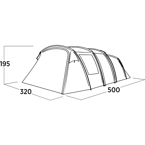 Easy Camp hamra 5 personers tunneltelt