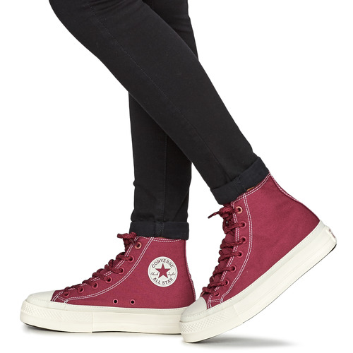 Converse - CHUCK TAYLOR ALL STAR LIFT PLATFORM WORKWEAR TEXTILES HI - Bordeaux/Blanc