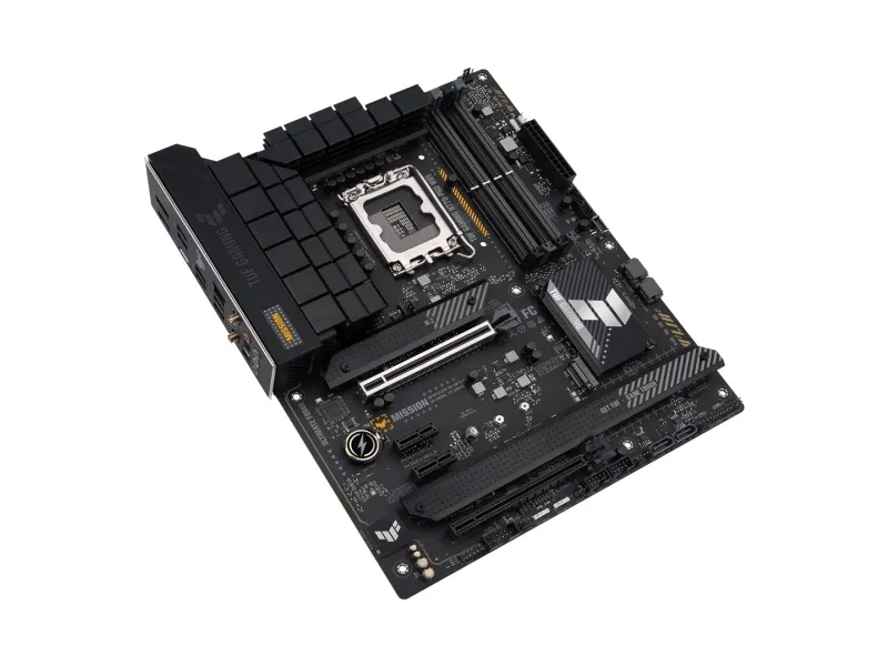 ASUS TUF GAMING H770-PRO WIFI - Bundkort - ATX - LGA1700 sokkel - H770 Chipset - USB-C 3.2 Gen 2x2, USB 3.2 Gen 2, USB 3.2 Gen 1, USB-C 3.2 Gen 1 - 2.5 Gigabit LAN, Wi-Fi 6, Bluetooth - onboard grafik (CPU påkrævet) - HD Audio (8-kanaler)