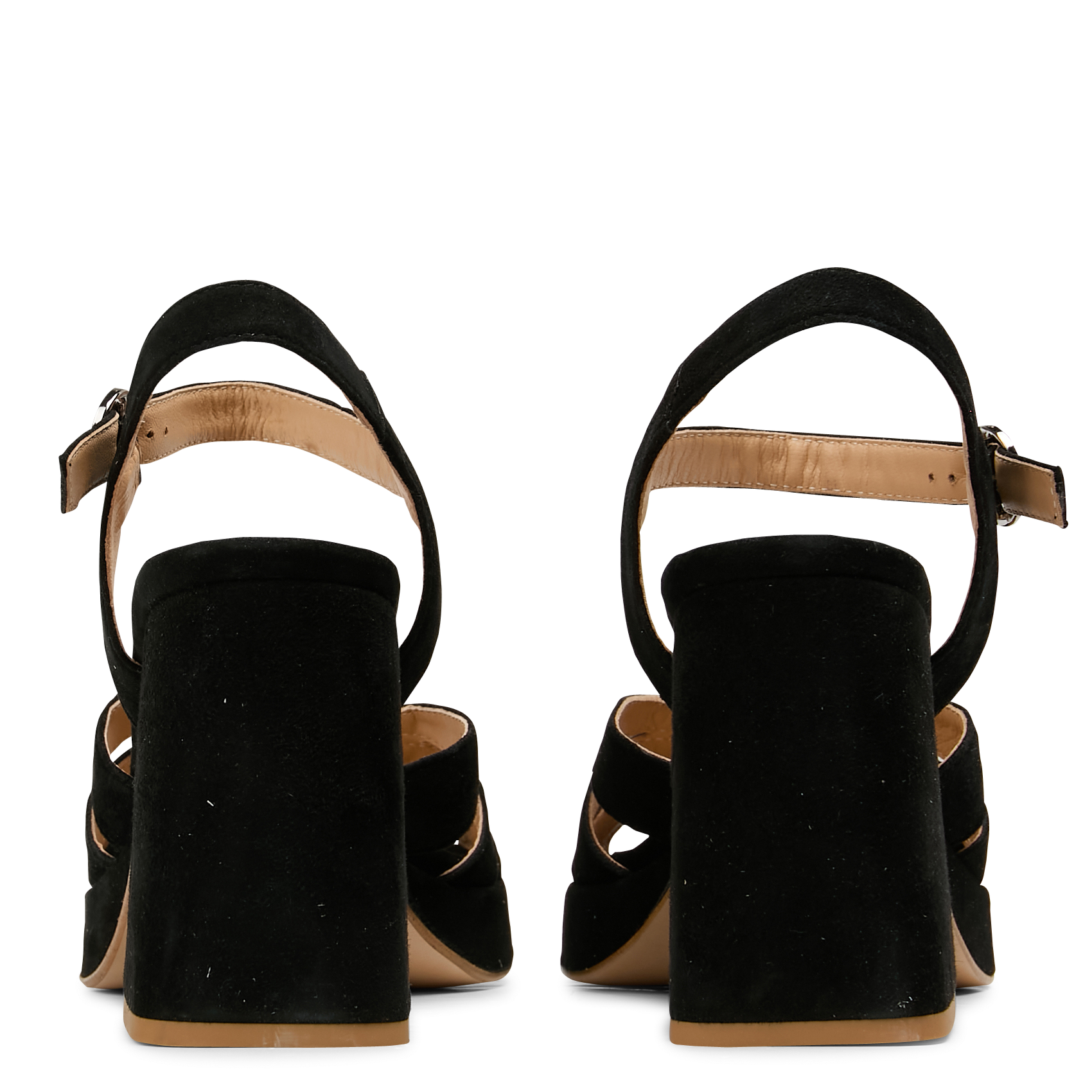 Sandales à talons en cuir | Noir