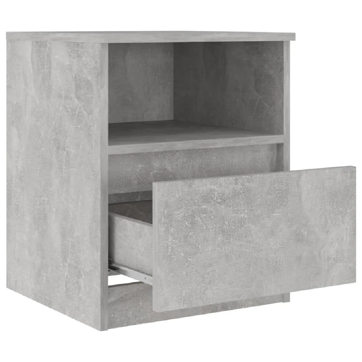 vidaXL Table de chevet - Gris béton 40x40x50 cm