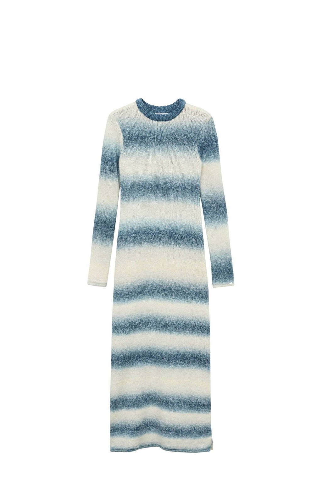 MANGO TEEN maxi jurk grof gebreid blauw