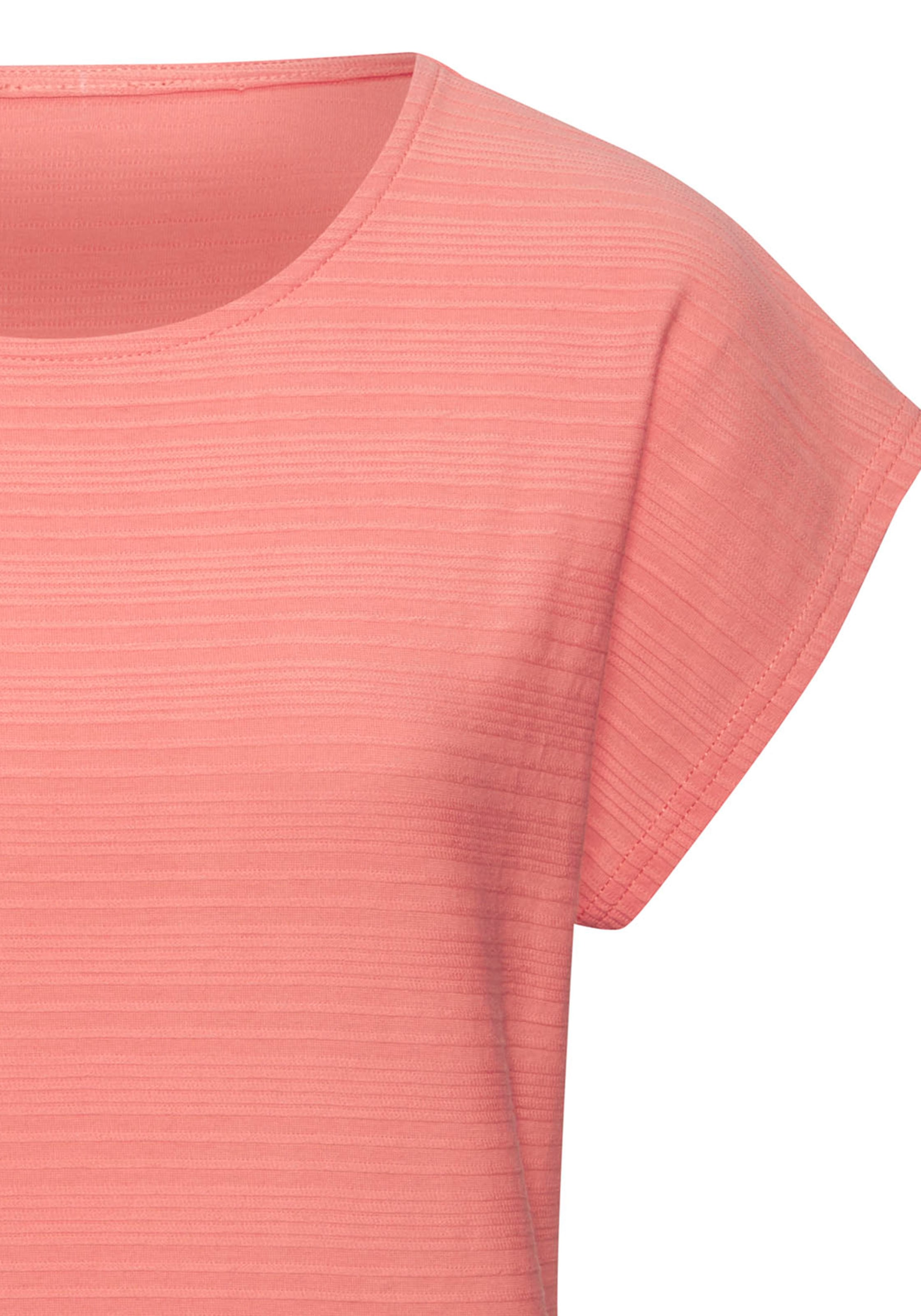 Vivance T-Shirt »mit modischer Streifenstruktur«, aus weicher Baumwoll-Qualität