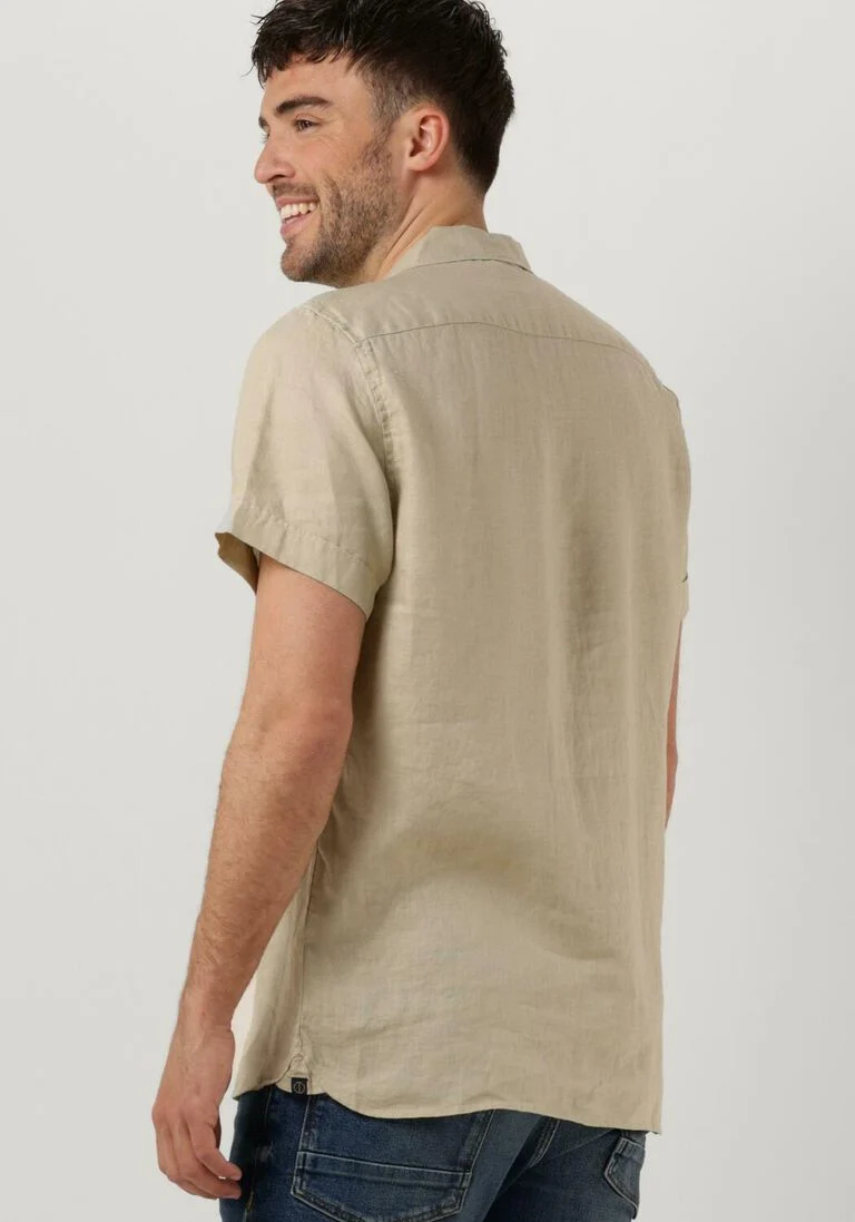 DSTREZZED zand dstrezzed casual overhemd resort shirt linen