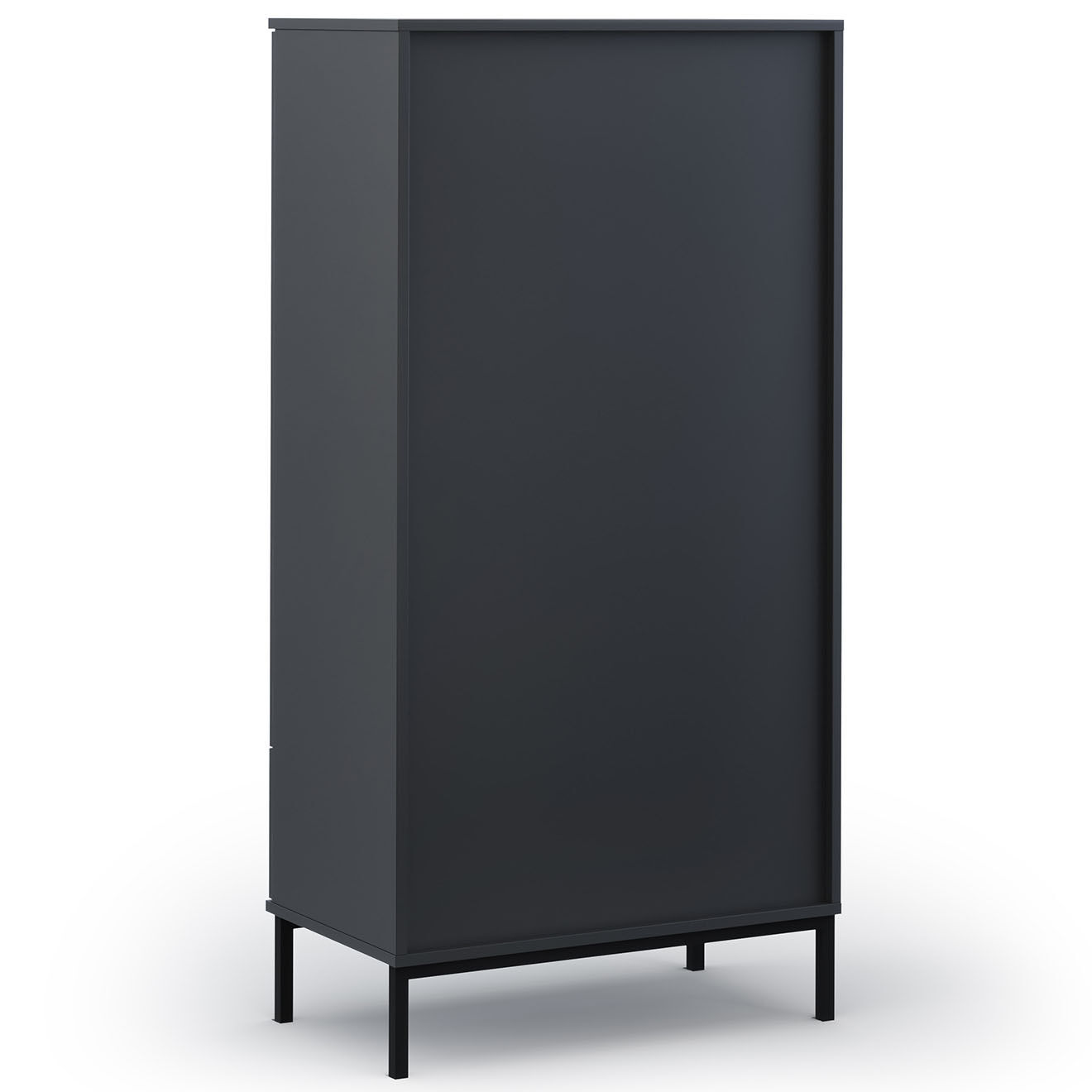 Cosmopolitan Design Bibliothèque Query noire - 70x41x140 cm