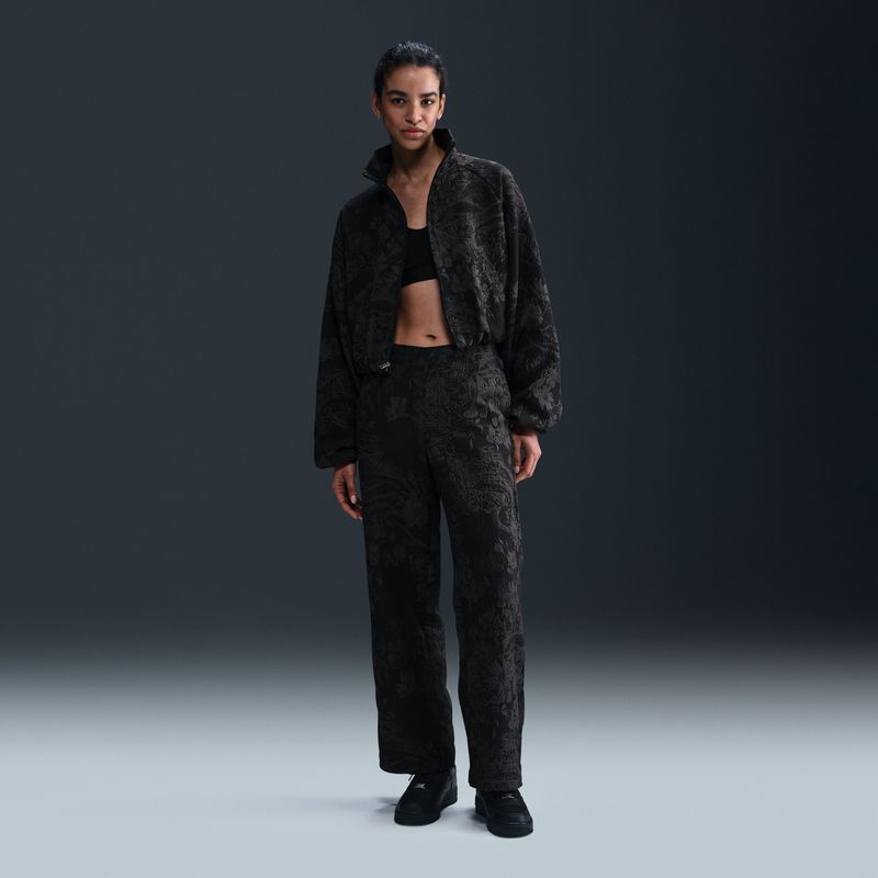 Nike Collection trainingsbroek van jacquard met halfhoge taille voor dames - Zwart