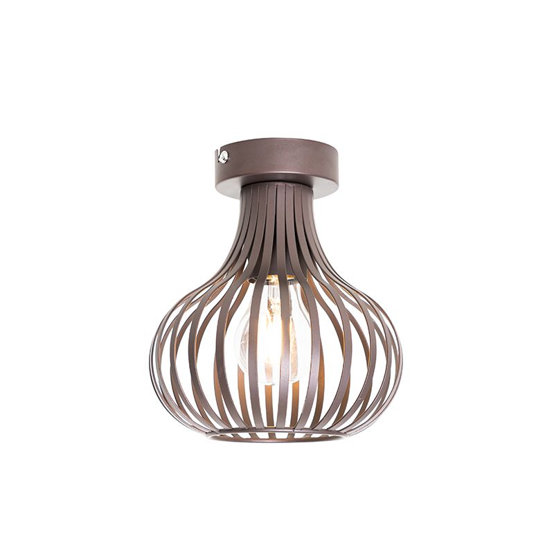 Moderne plafondlamp bruin 18 cm - Saffira