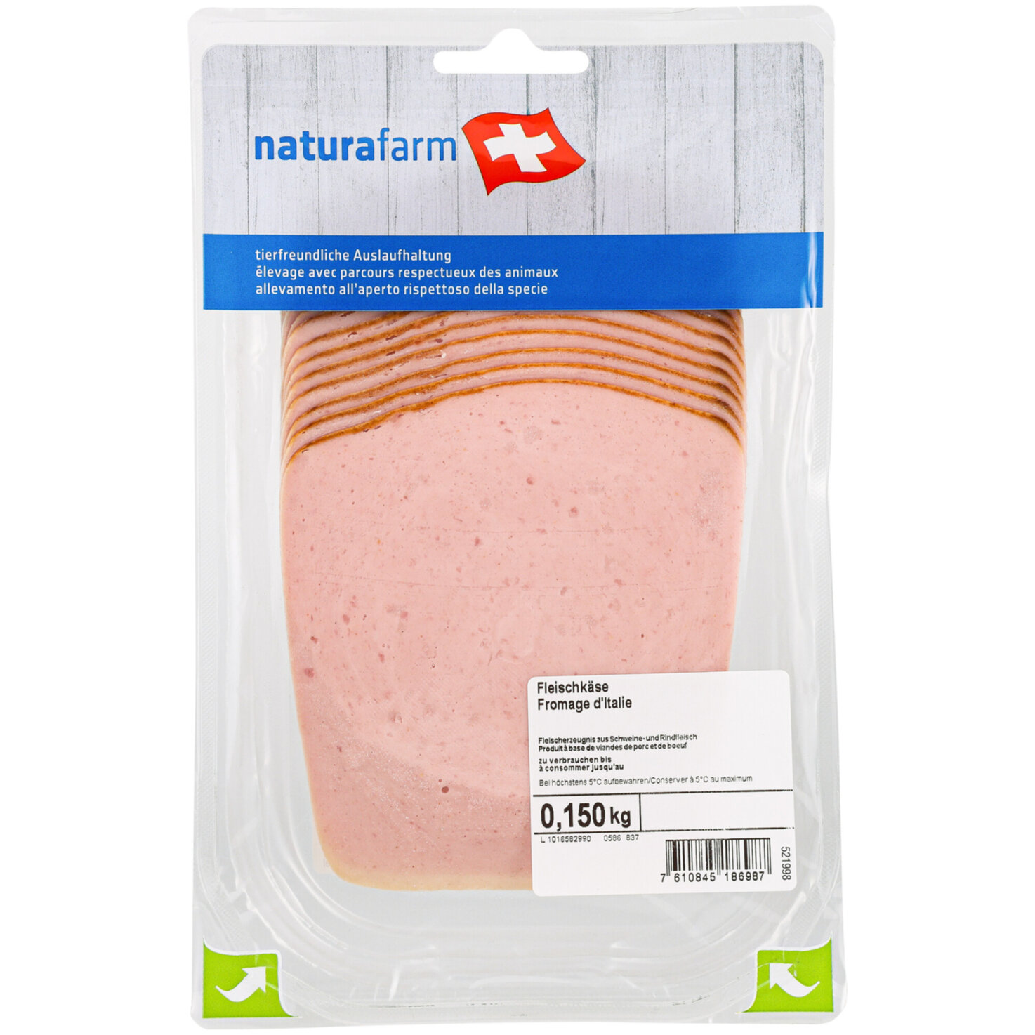 Naturafarm Fleischkäse geschnitten