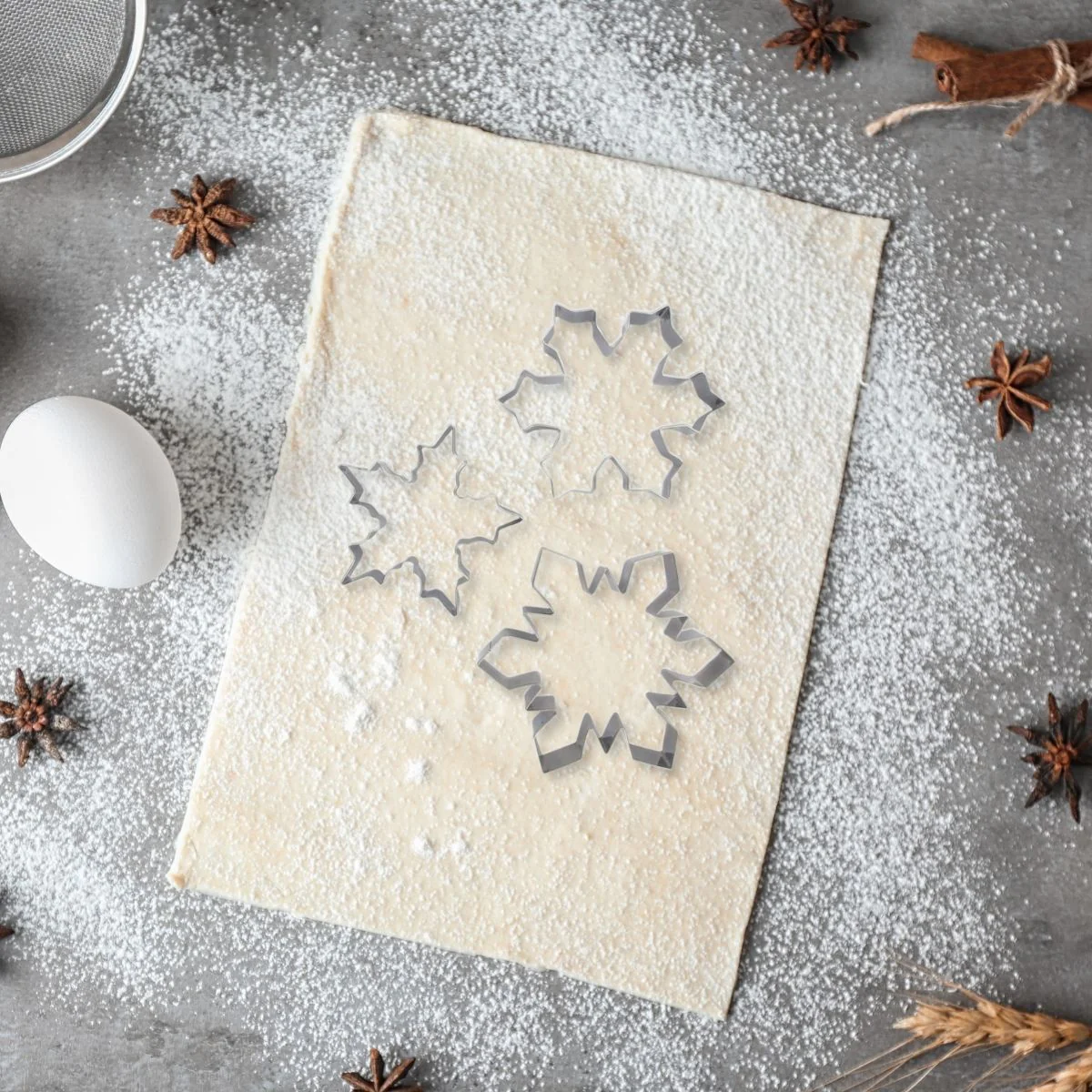 Lot de 3 emporte-pièces de Noël en forme de flocon de neige Emporte-pi