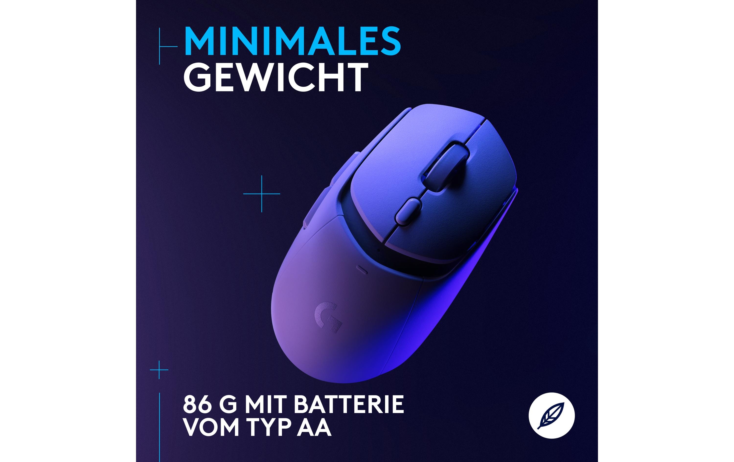 Gaming-Maus G309 Lightspeed WeissKabellose Gaming-Maus mit Lightspeed Wireless und Bluetooth Verbindung