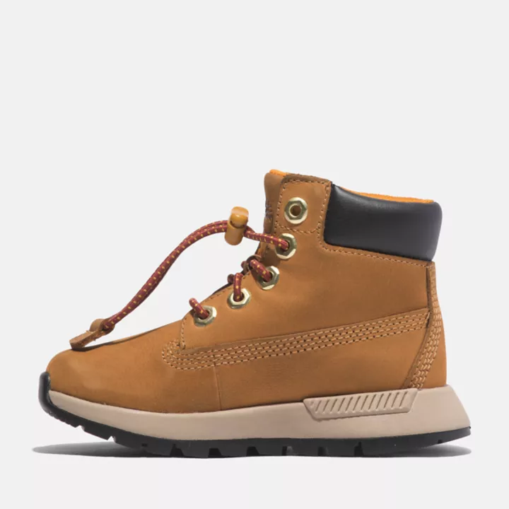 Bota infantil Killington Trekker de 15 cm na cor amarela.