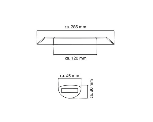 Voetsteun RIDDER Lex 28,5 cm chroom A250100