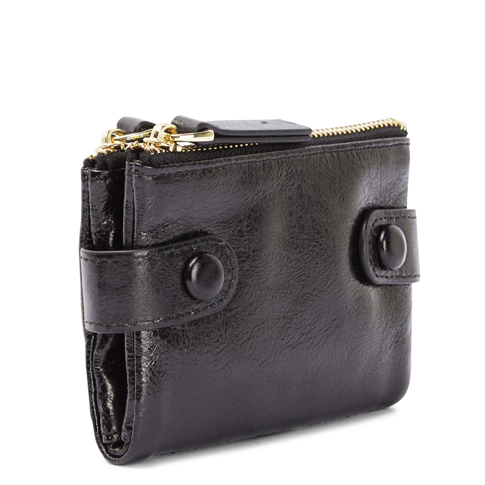 MINI COMPAGNON - Porte-monnaie en cuir | Noir