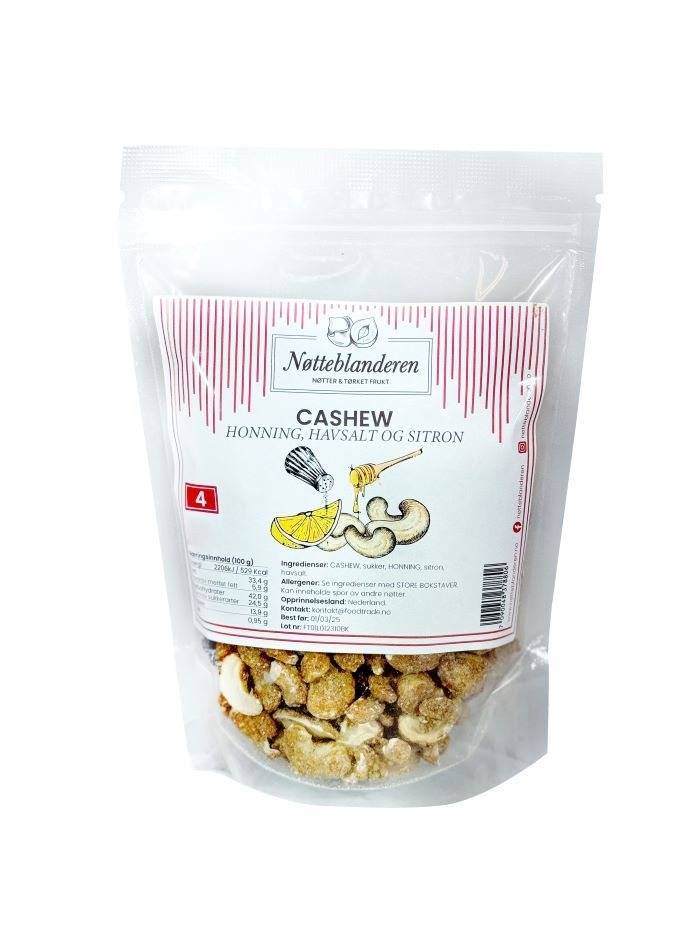 Nøtteblanderen Karameliserte Cashewnøtter Havsalt & Sitron