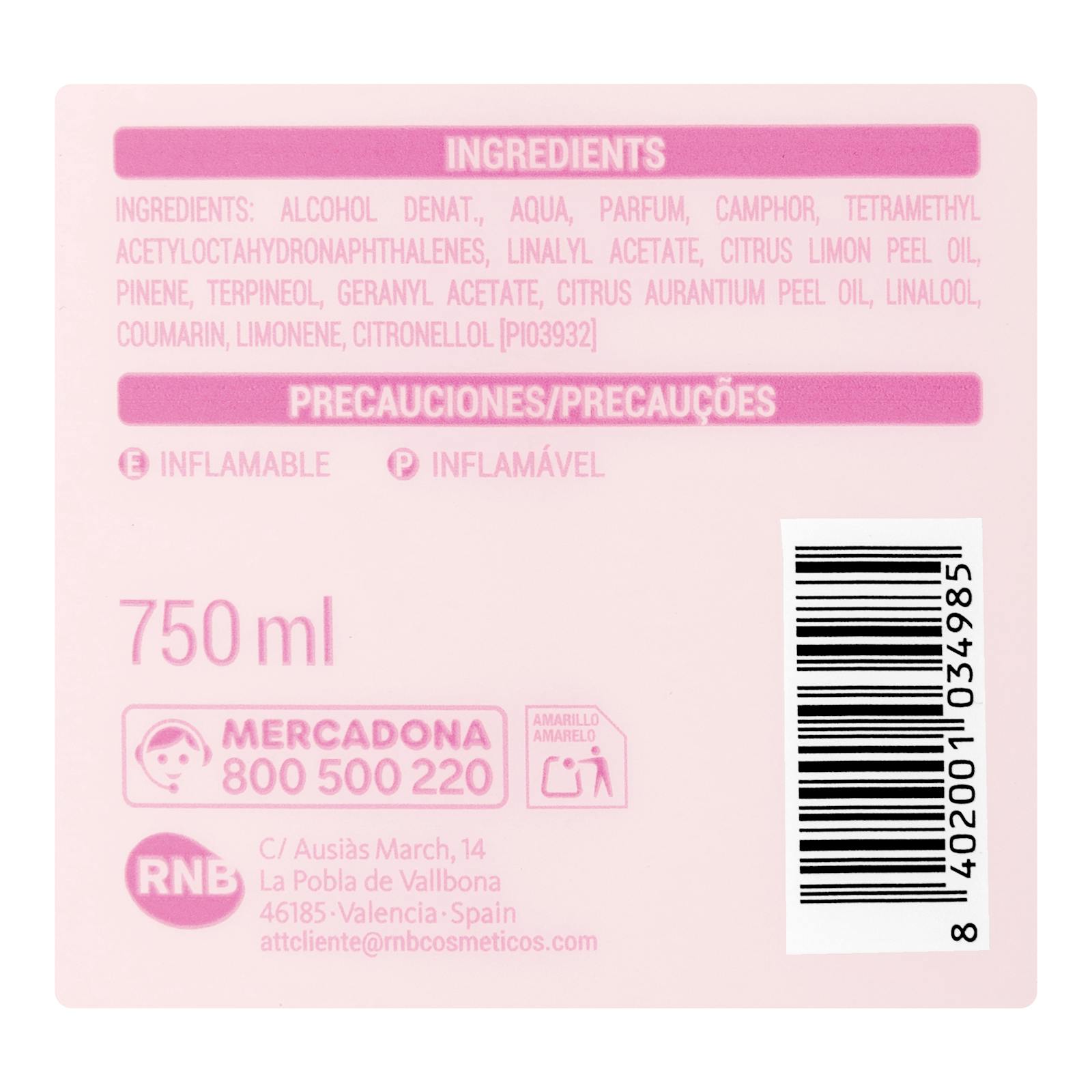 Eau de Cologne à l'infusion florale Deliplus