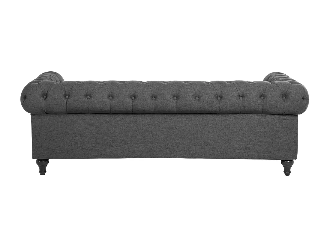 Canapé en tissu gris 3 places CHESTERFIELD
