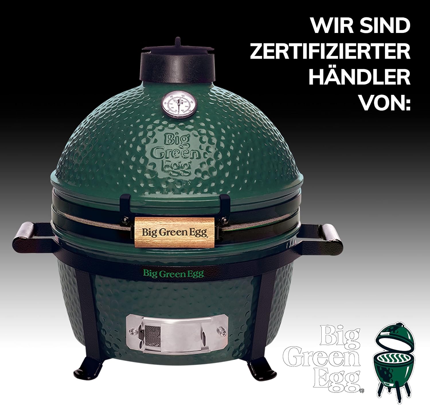 Big Green Egg MiniMax Keramikgrill EGGtastischer Starter Deal mit Grill Zubehör Mini Kamado mit Kohle, ConvEGGtor, Ascheschieber und Looftlighter Artikelnummer AMXHD3