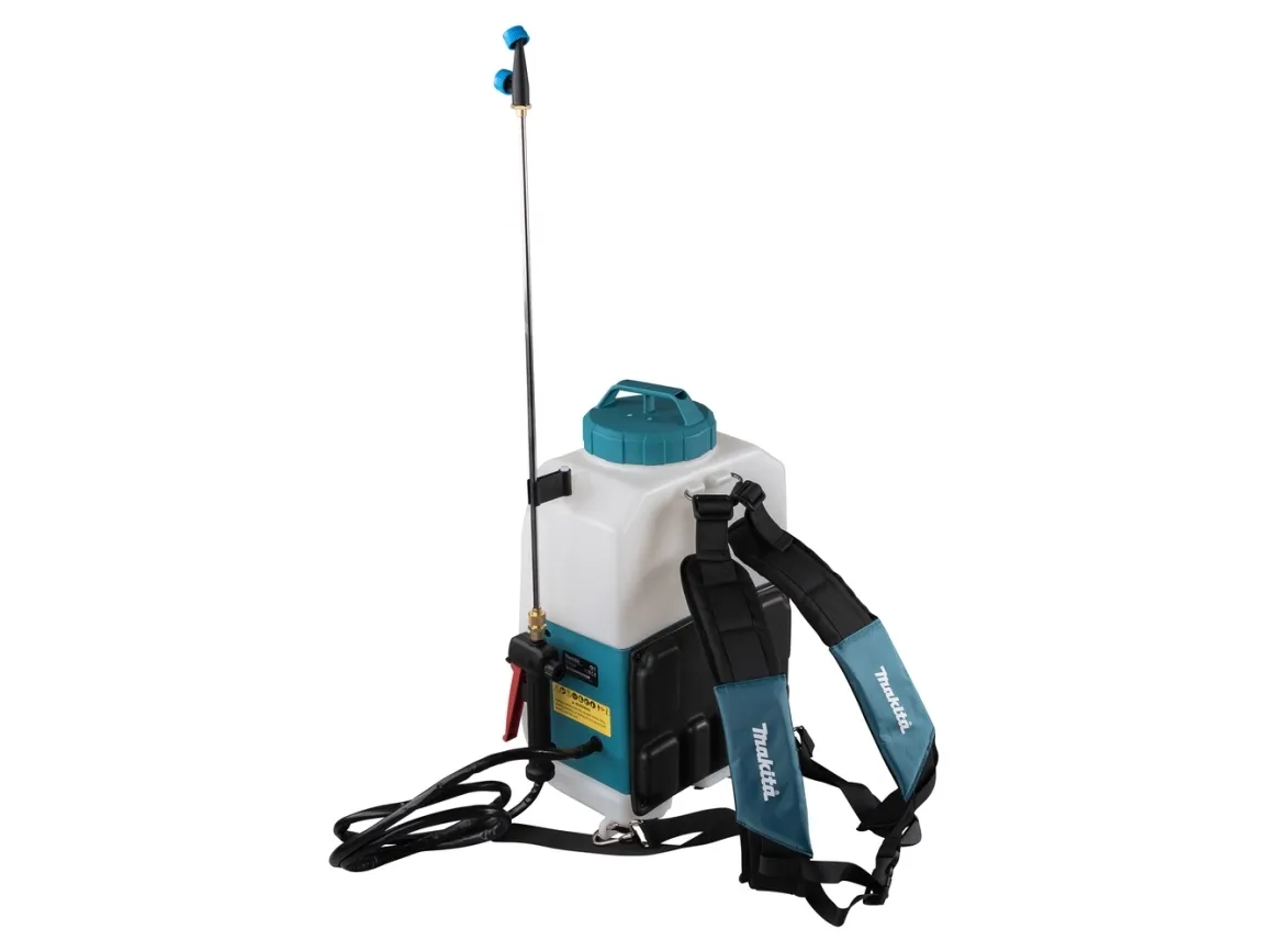 Makita DUS158Z, Rygsæk havesprøjte, 15 L, Blå, Hvid, 5 bar, Udendørs, 325 mm