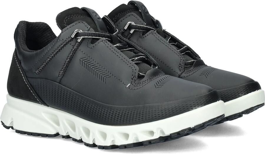 Ecco Multi-Vent comfort leren veterschoenen zwart