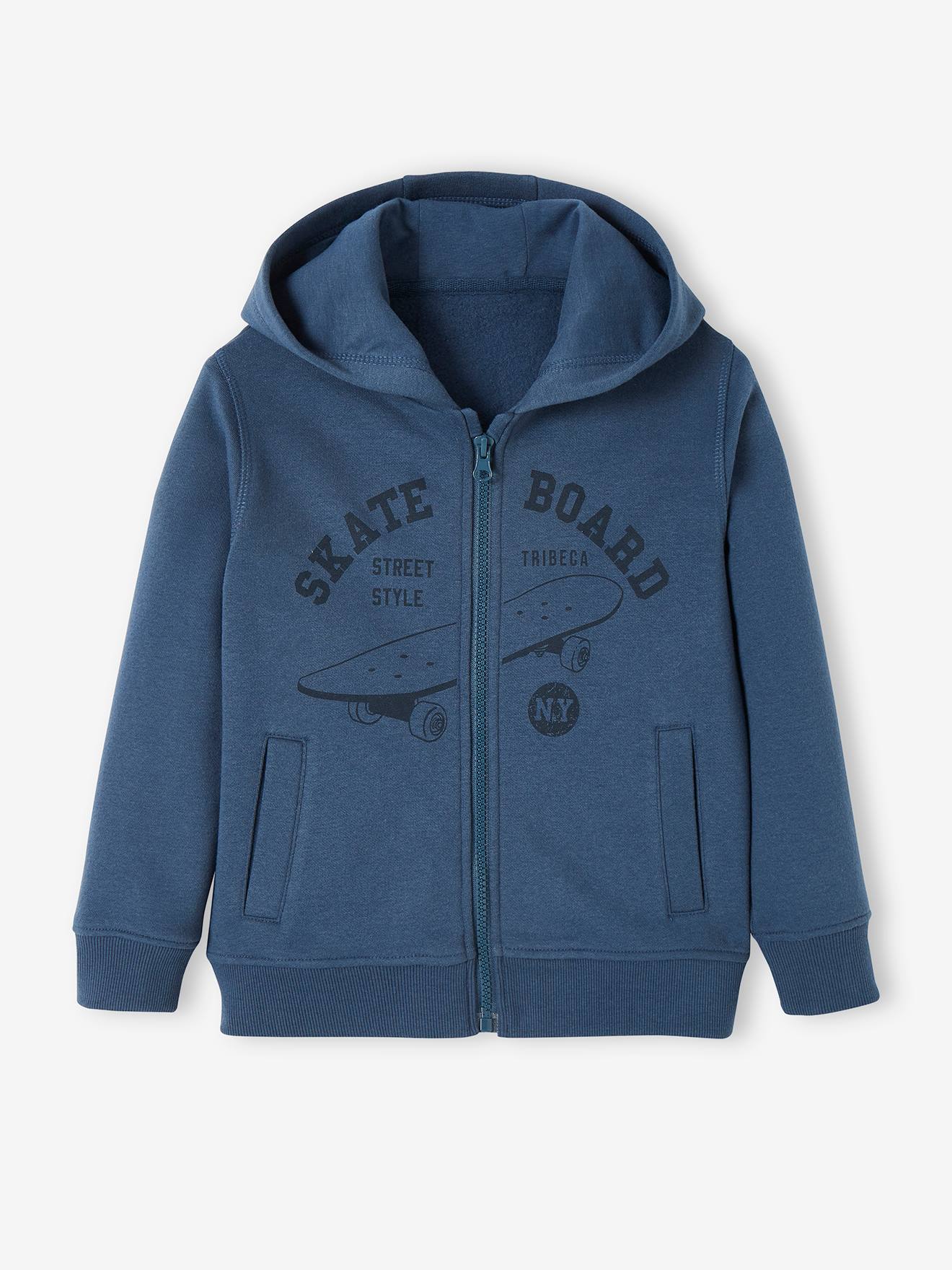 Moletom com zíper Skate, verde pinho infantil