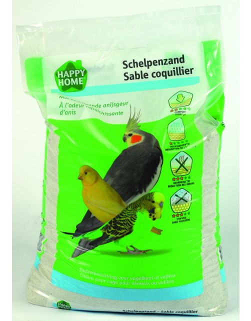 Happy Home Schelpenzand - Vogelbodembedekking