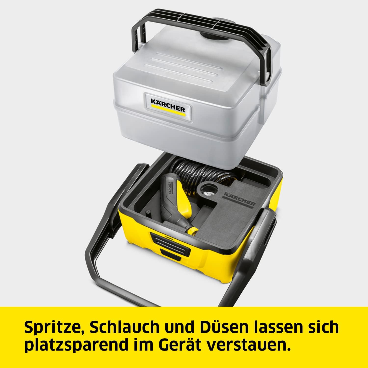 Kärcher Mobile Outdoor Cleaner OC 3 Plus Car (mit Kfz-Adapter für Betrieb über Autobatterie, extra großes Wassertankvolumen: 7 l, Lithium-Ionen-Akku, schonender Niederdruck)