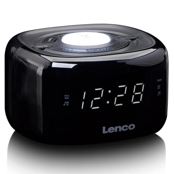 Lenco CR-12BK Klokradio + nachtlamp Zwart