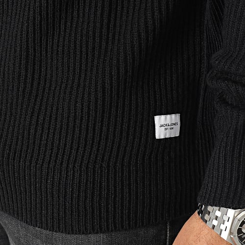 Pull Col Roulé Pannel Noir