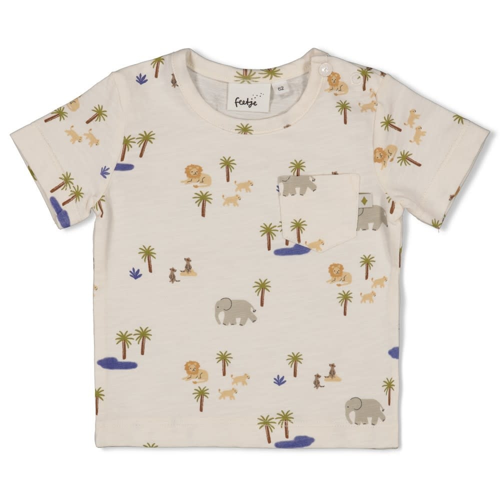 Feetje Feetje t-shirt aop - Safari Savage offwhite