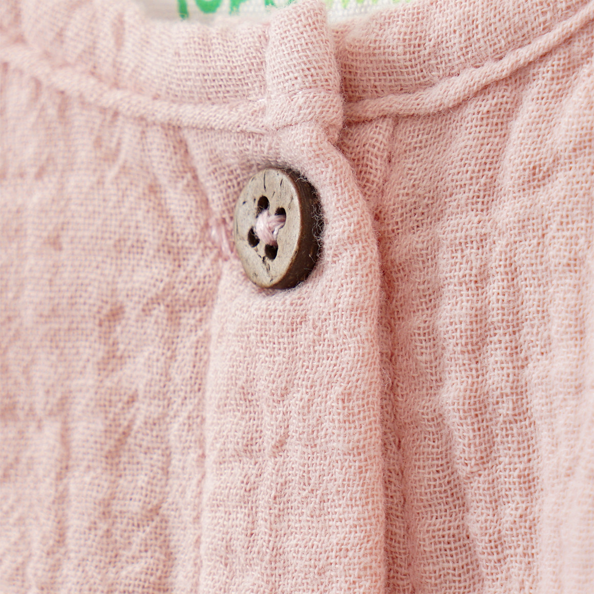 Topomini Pure Collection Baby Musselin-Overall mit Rüschen zartrosa