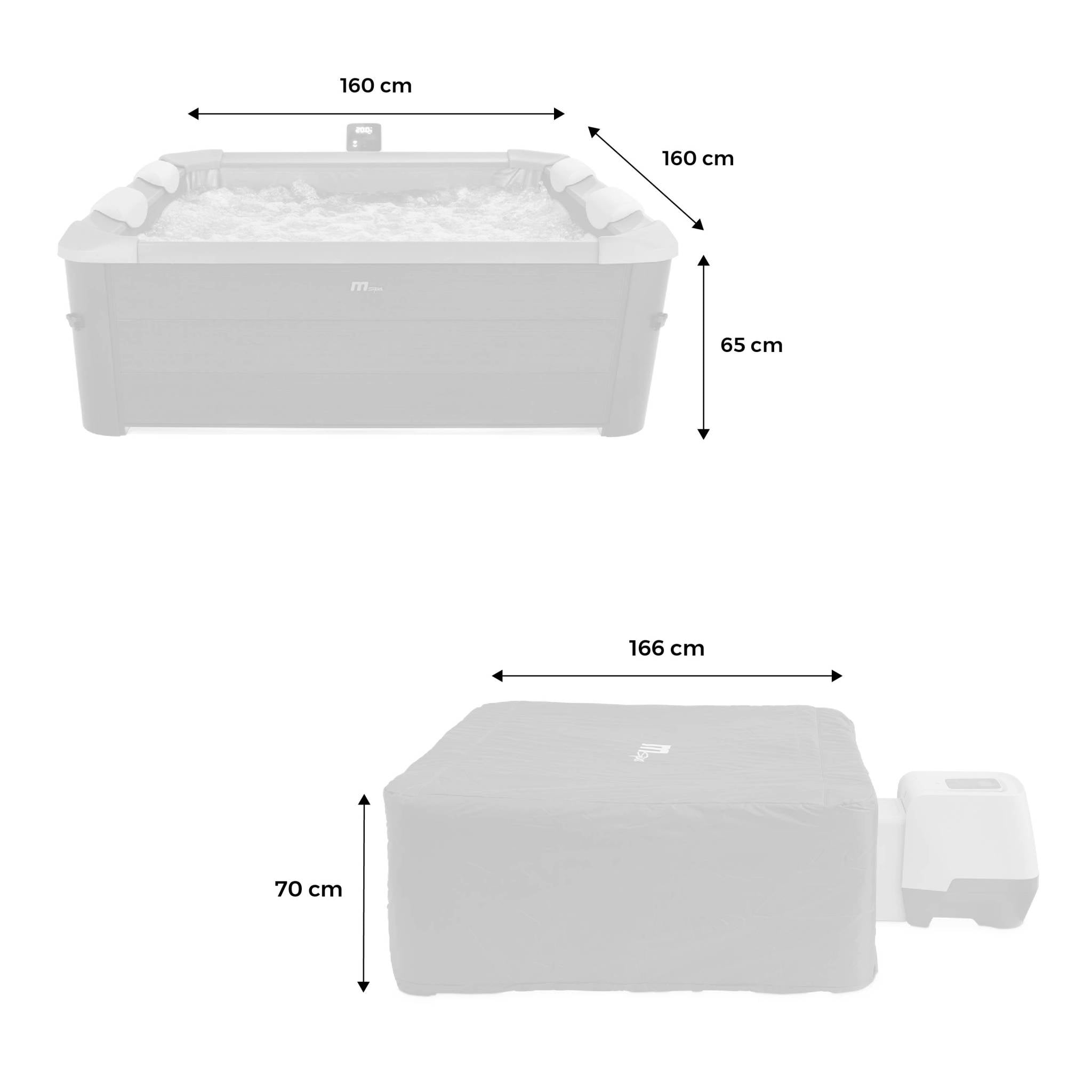 sweeek - Spa Oslo Sapphire met hoes 160cm