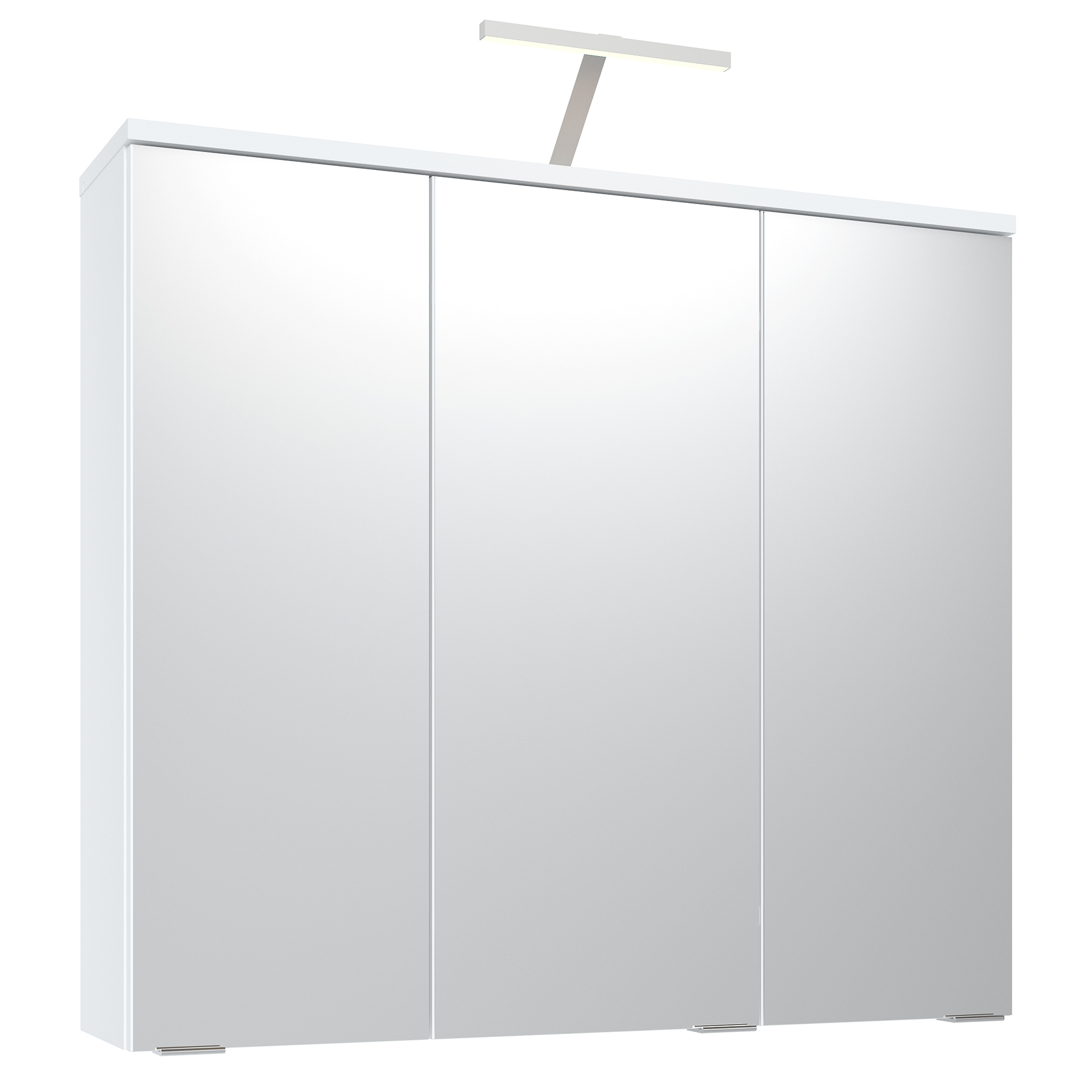 3D-Spiegelschrank - weiß - mit LED-Beleuchtung