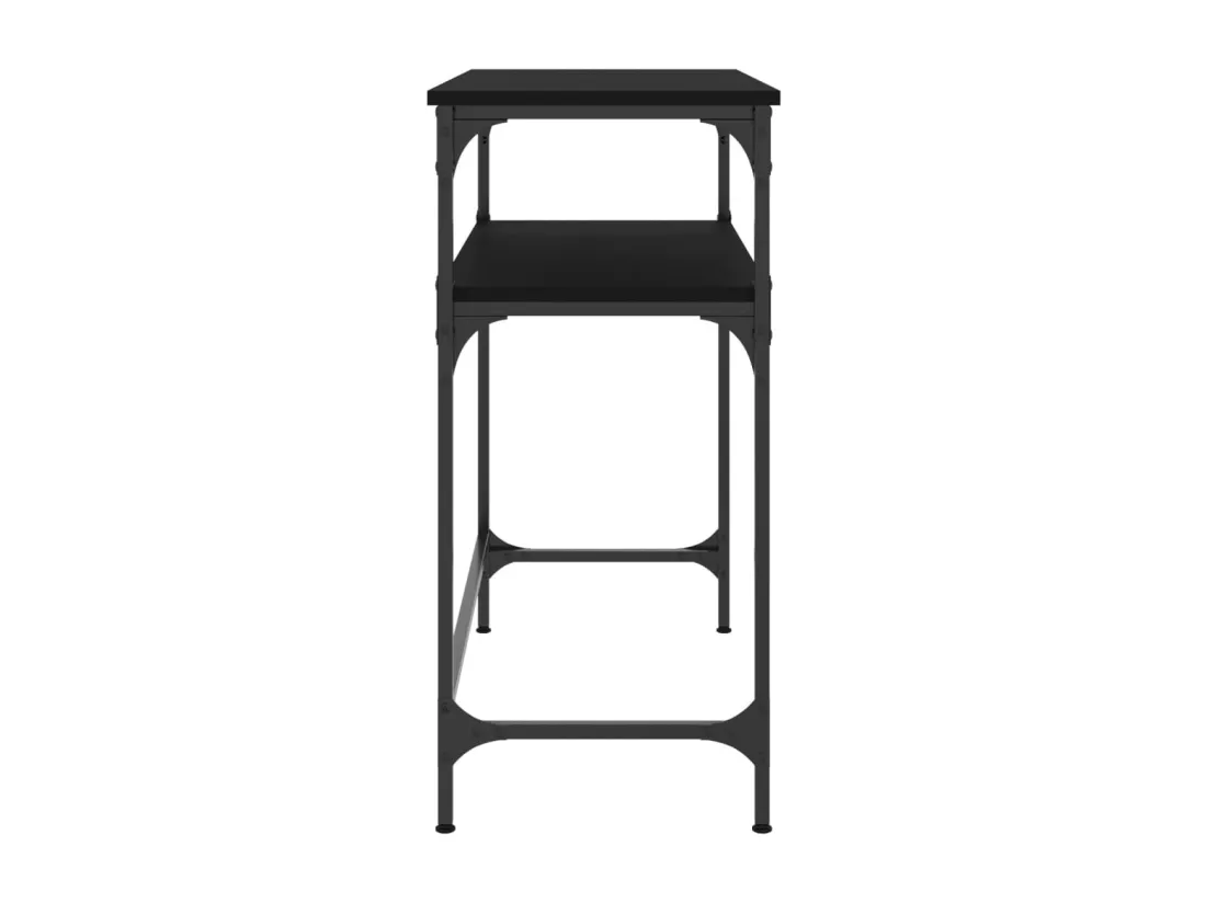 Table console noir 75x35,5x75 cm bois d'ingénierie