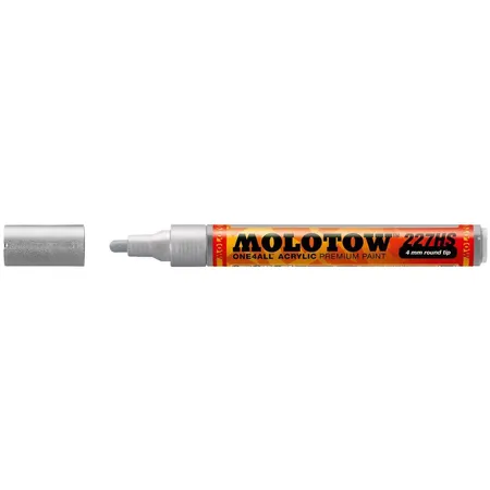 Molotow Permanentmarker ONE4ALL 227 HS, nachfüllbar, 4 mm, metallic silber