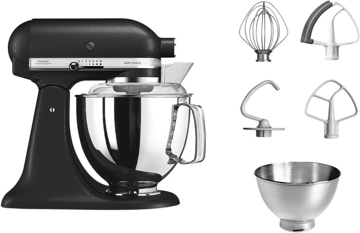 KitchenAid Artisan røremaskine 4,8 l – inkl. ekstra tilbehør Rustic black