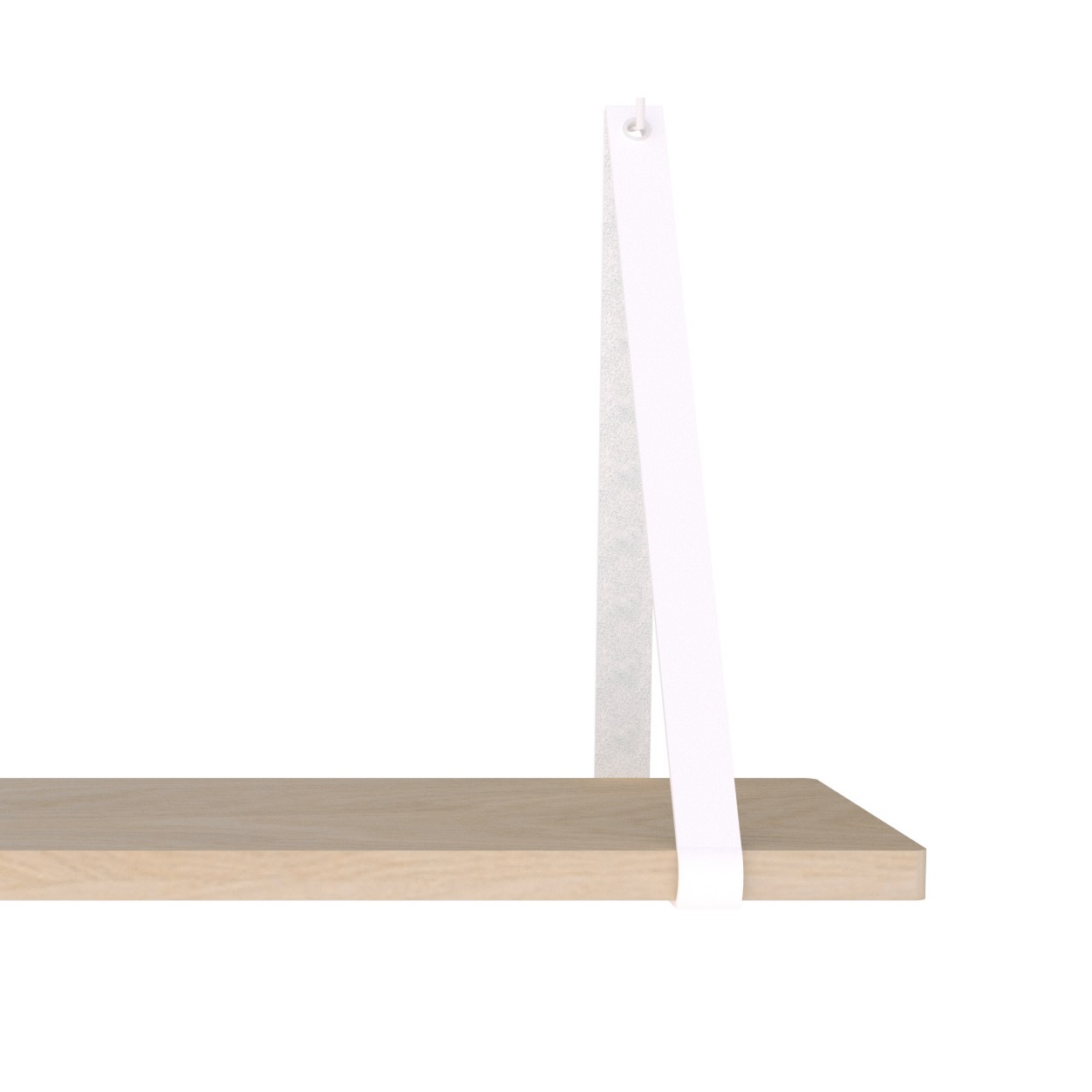 Leren plankdragers (set van 2) WIT
