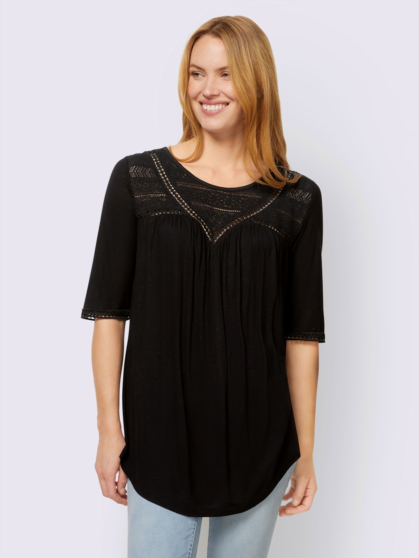 Shirt détails en dentelle tendance