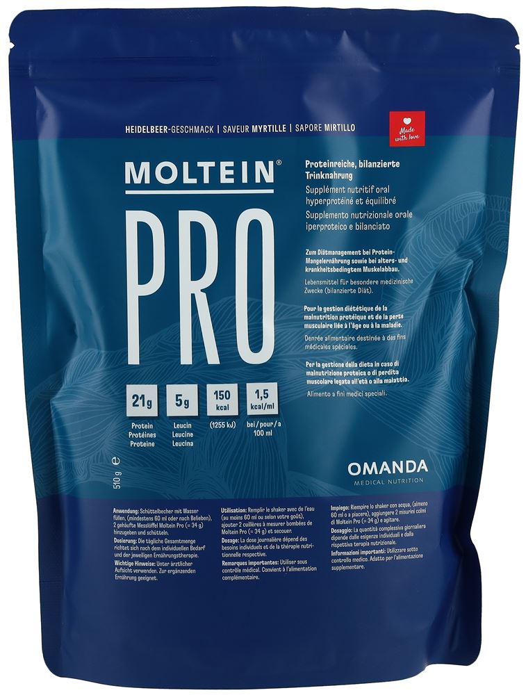 moltein PRO 1.5 Plv Heidelbeere Btl 510 g
