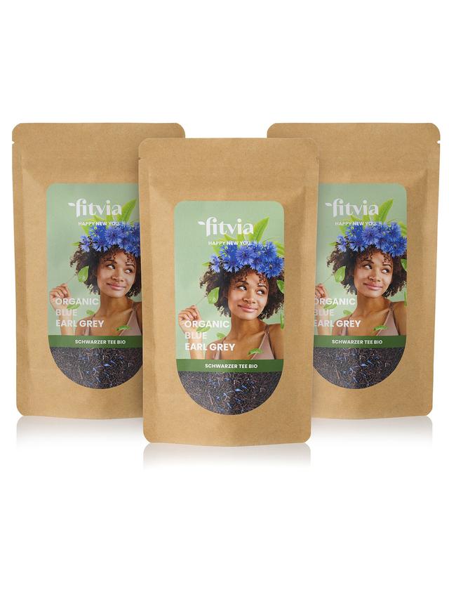 Schwarzer Tee BIO Blue Earl Grey, lose, 3er-Set