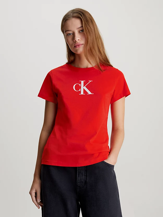Camiseta slim fit com monograma