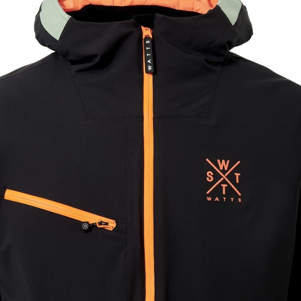 Veste de ski WATTS XREGULAR SAGE/FLUO ORANGE
