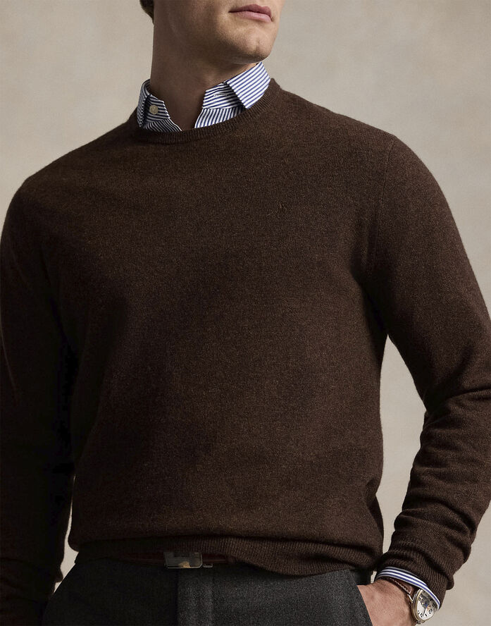 Polo Ralph Lauren 2/27 MERINO RWS-LS CN PP Dark chestnut heather