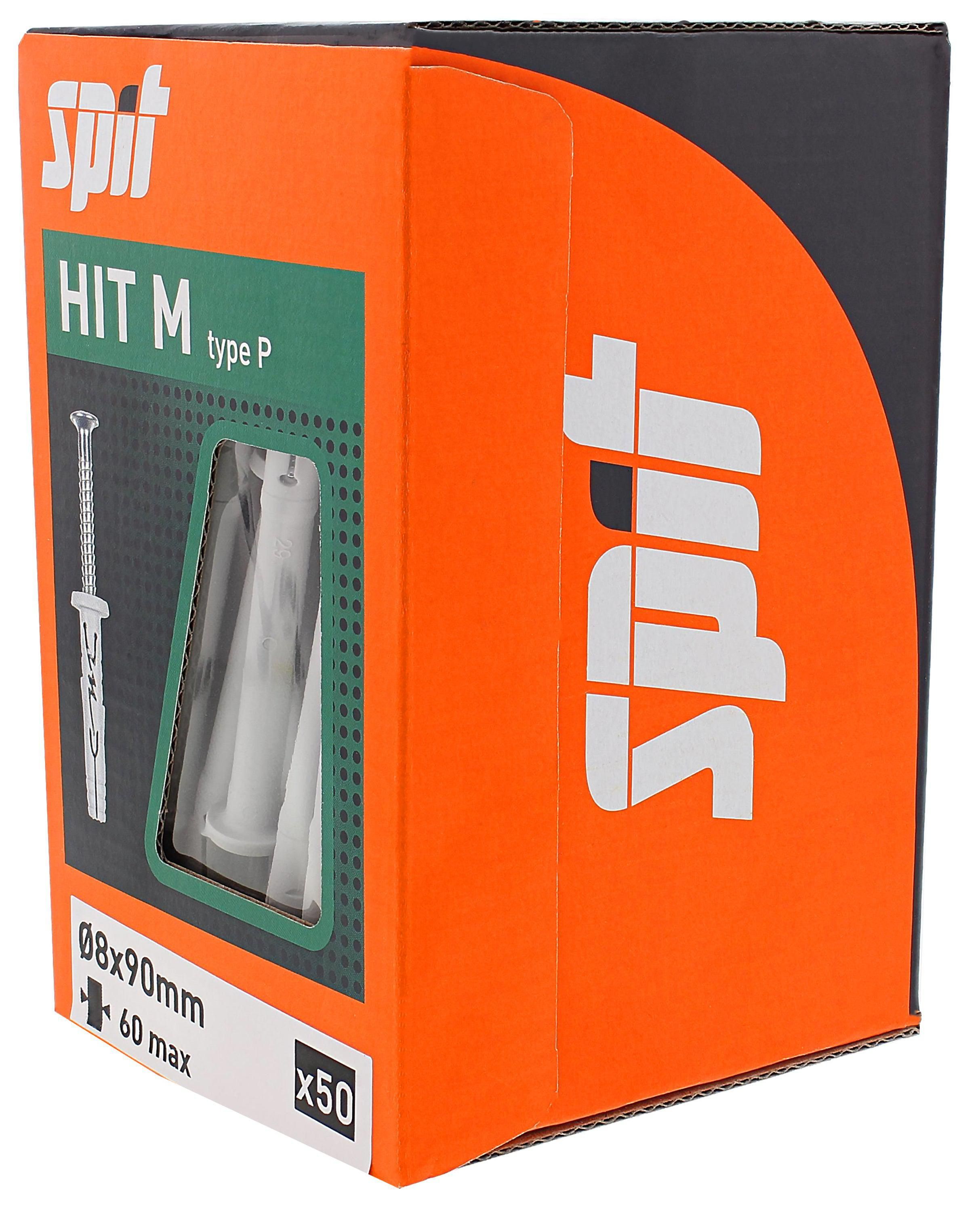 Spit Hit m Slagplug 8x90/60 met kraag - 060092