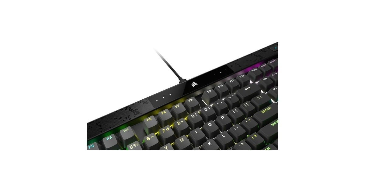 CorsairK70 MAX RGB, gaming toetsenbord  (Zwart, US lay-out, Corsair MGX, RGB leds, PBT double-shot)