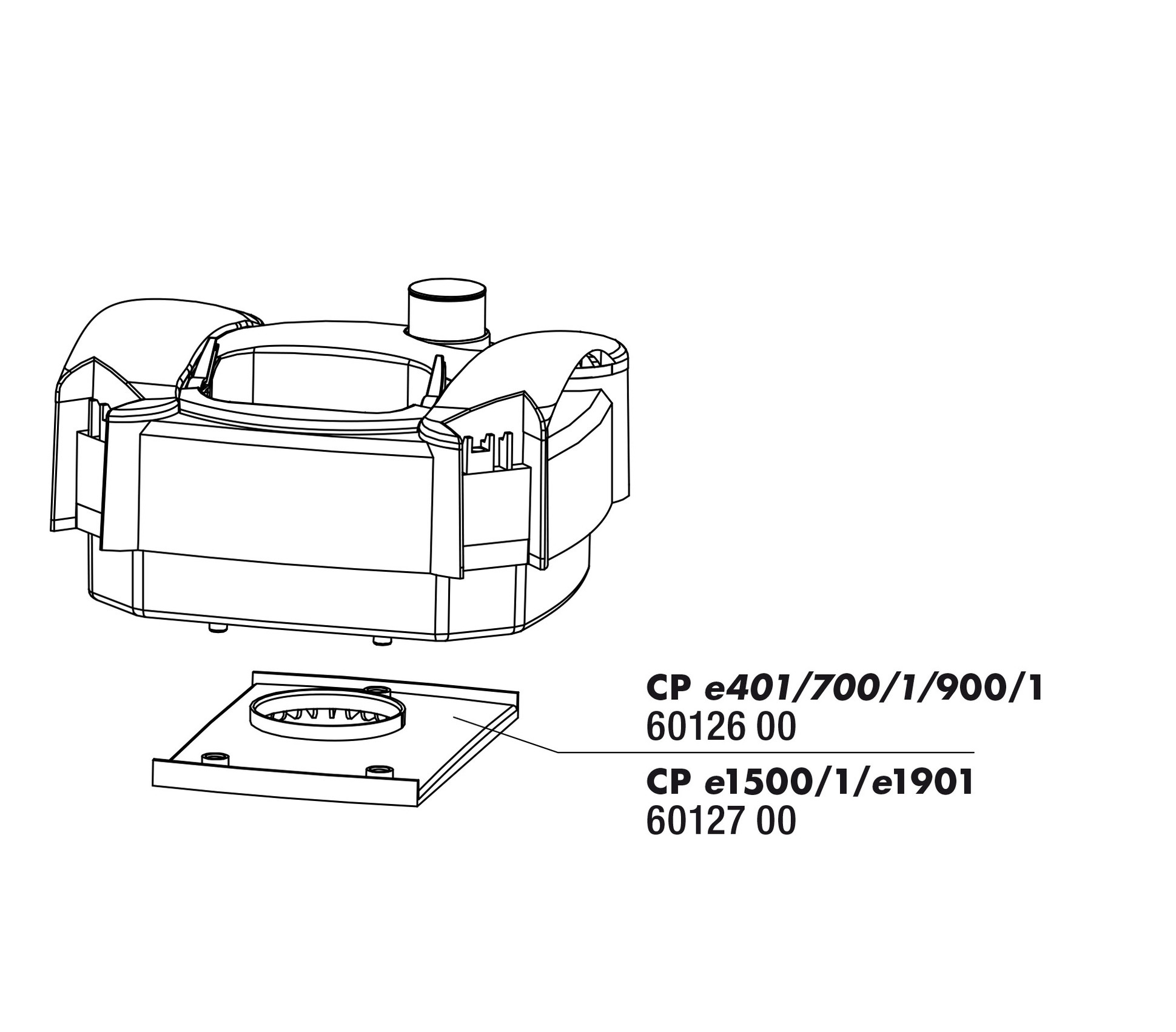 JBL Cristalprofi E700/E900 Dichtingsplaat