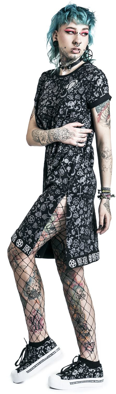 Phat Kandi X Black Blood by Gothicana - Robe T-shirt | Black Blood by Gothicana Robe mi-longue