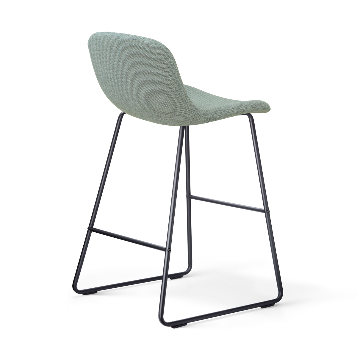 Barkruk Nino-Mats zwart onderstel saliegroen 65 cm