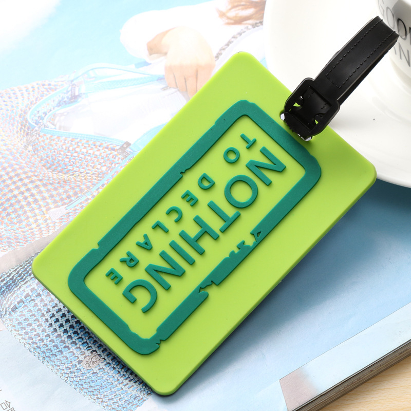(4er Set) Silikon Kofferanhänger Gepäck Etiketten Luggage Tag mit Adressschild - NOT YOUR BAG