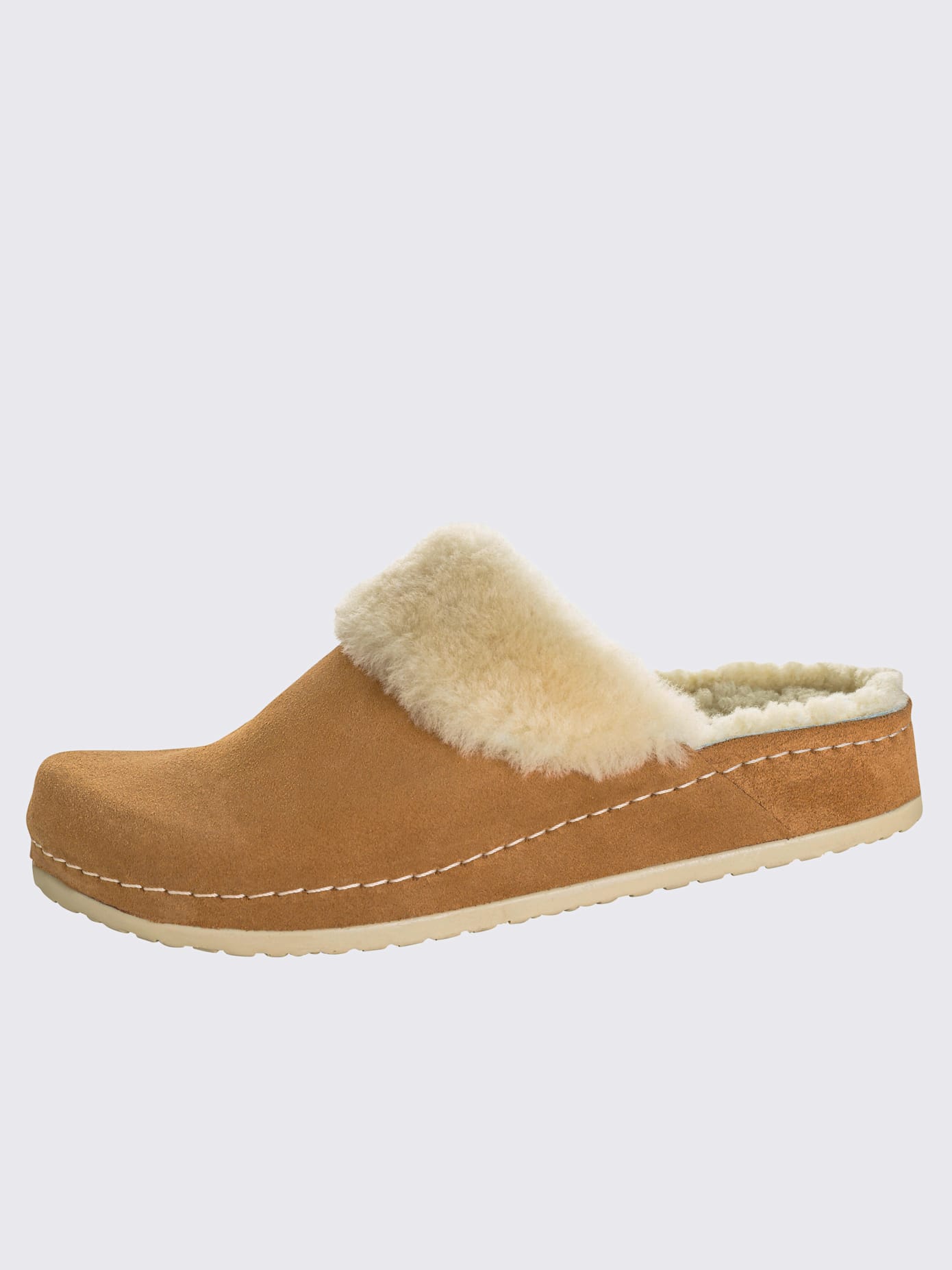 Chaussons cuir velours de vache.